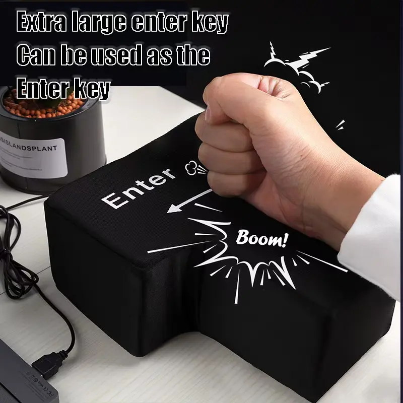 Enter key to vent the oversized decompression enter key, usb computer office keyboard, programmer decompression artifact, Douyin Internet celebrity Big Enter, nap pillow decompression, send key, creative gift