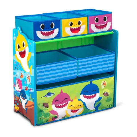 Baby Shark Design & Store 6-Bin Toy Storage Organizer