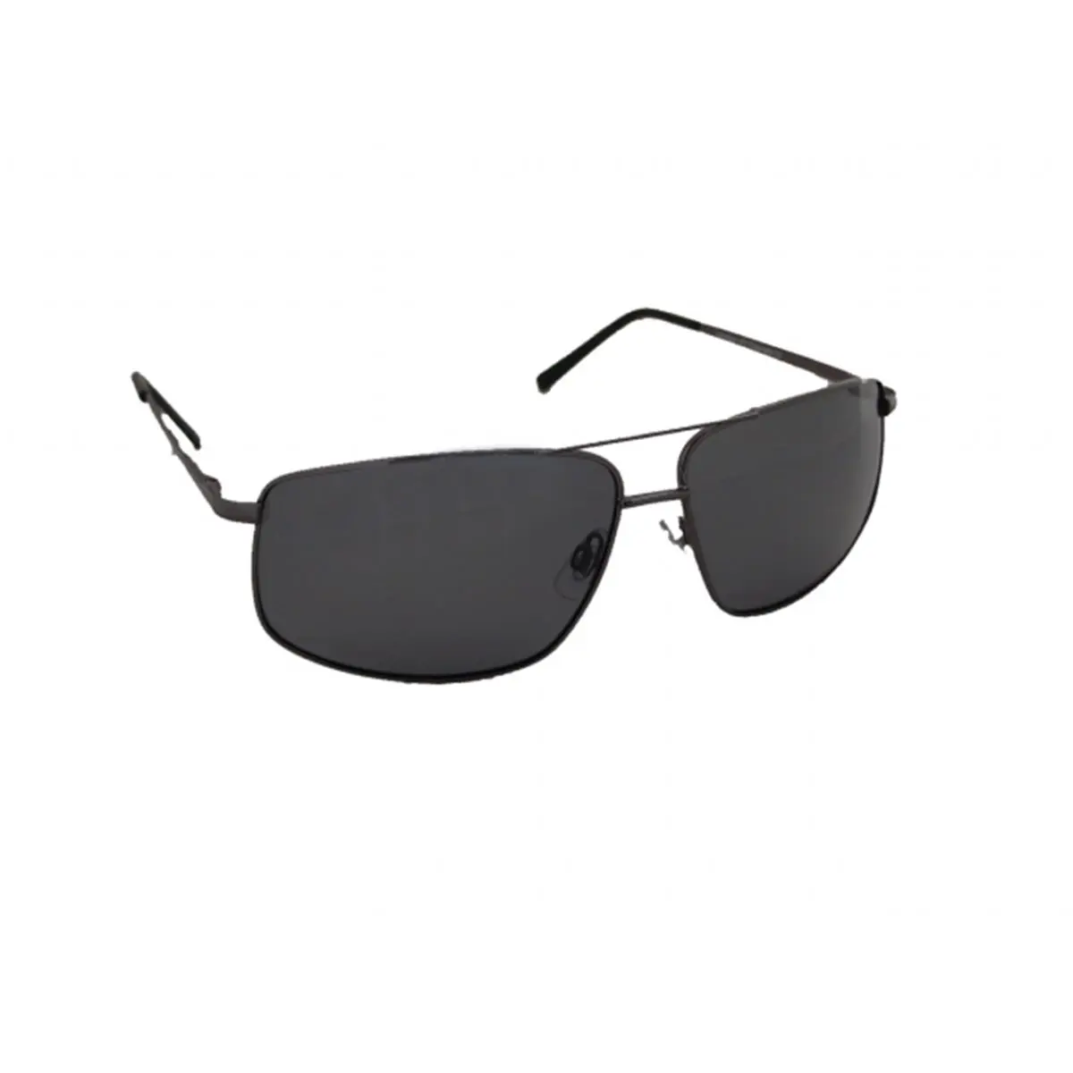 212 MAIN Coppermax 3145PL Polarized Aviator Sunglasses - Gunmetal-Tone Frame, Smoke Tac Lens, Spring Hinges