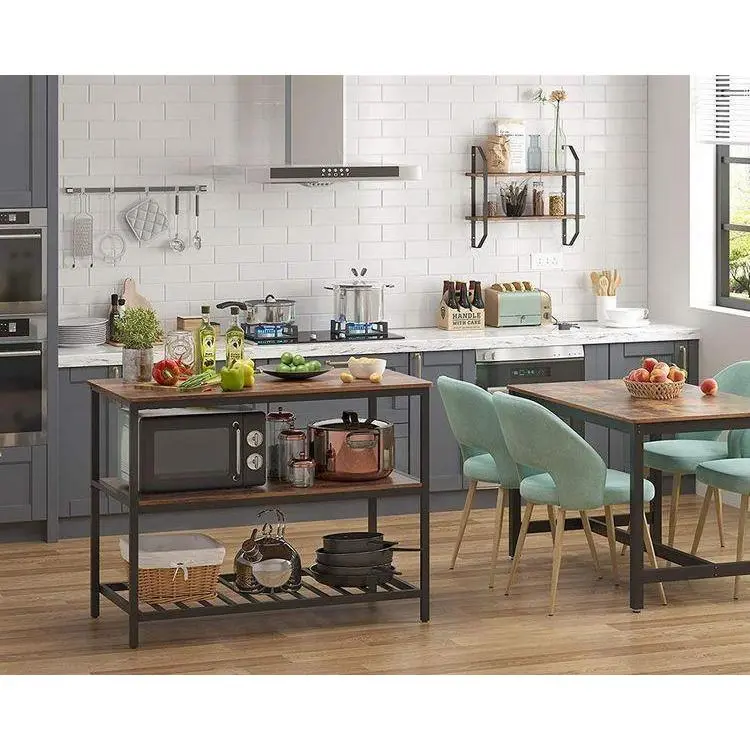3 Shelves Kitchen Island