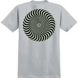 Spitfire Wheels Shirt Classic Swirl Overlay Ice Grey/Black/Green