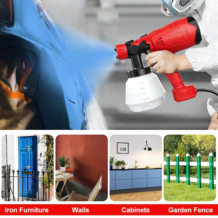 Electric Paint Sprayer for Home DIY - 3 Nozzles & Spray Patterns, Easy Clean Paint Gun for Walls, Furniture & Fences Electric Paint Sprayer for Home DIY - 3 Nozzles & Spray Patterns, Easy Clean Paint Gun for Walls, Furniture & Fences