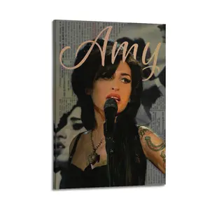 Amy Winehouse Poster for Bedroom Aesthetic Canvas Wall Art Living Room Posters Painting Picture Print Modern Family Decor Artist Bathroom Poster
