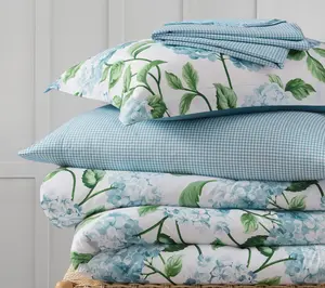 Martha Everyday Harper Hydrangea Reversible Blue Full Bedding