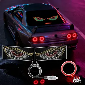 Flexible USB Devil Eye LED Display Plug & Play Car Windshield Rear Window Screen TikTok Car Meet Showstopper