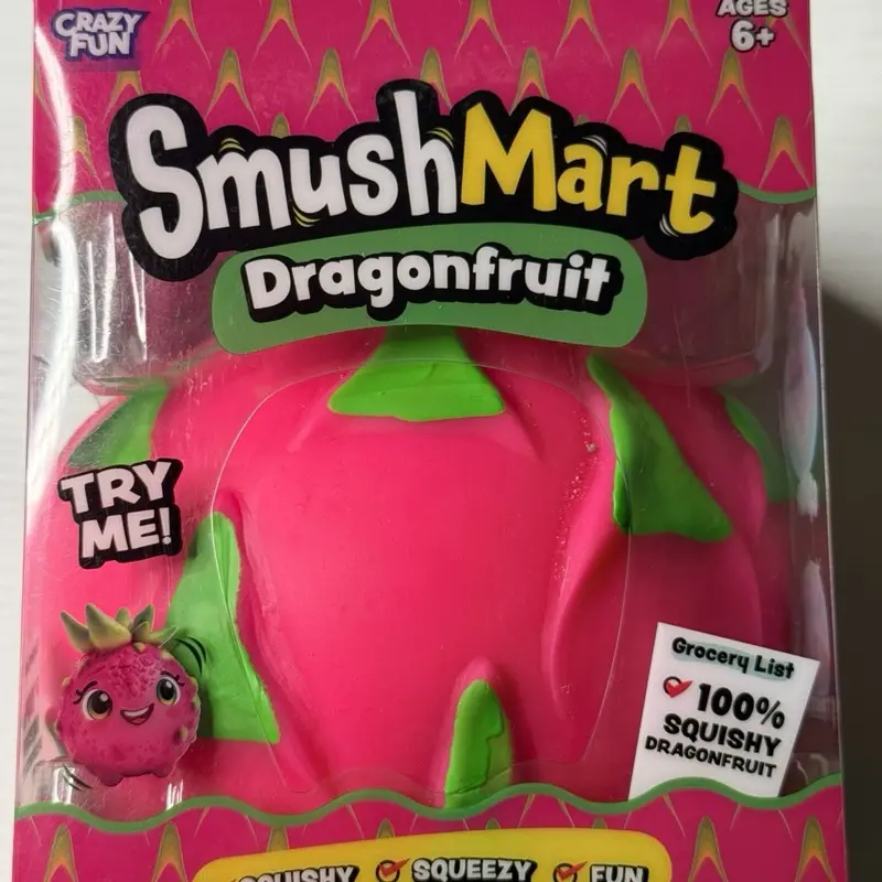 RMS SmushMart Dragonfruit Squishy - Super Slow Rise Stress Relief Squeeze Toy, Sensory Stuff, Fidgets Squishies for Kids Stuff