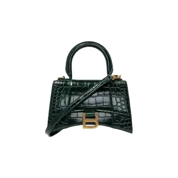 Pre-owned Balenciaga Calfskin Mini Bags BJ1109904058 Hourglass Darkgreen