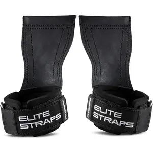 (R) Elite Straps - Lifting Wrist Straps (Rubber Grips) for Weightlifting, Gym, Workout, Deadlift - Anti-Slip Revolution for Men and Women