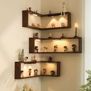 90 Degree Corner Wall Shelf Wall-mounted Bookshelf Hanging Wall Decorative Rack Living Room Wall Corner Storage Rack