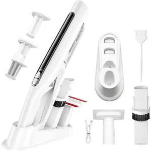 Handheld Vacuum Cordless,24KPA High Power  Vacuum with Brushless ,LED Light, Dock,Rechargeable Hand Held Vacuum Cleaner with  Filter for ,,Office, Pair,White