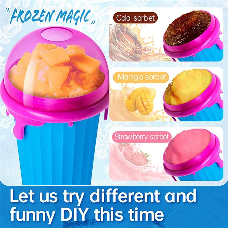 500ml Slushy Cup, Quick-Freeze Squeeze Cup for Homemade Smoothies, Juice, Ice Cream & Frozen Drinks