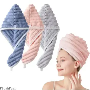 6-Piece /3pcs Microfiber Hair Towel Set - Family Value Pack | No-Slip Snap Closures + Frizz-Free | Quick-Dry for All Hair Types (Long/Short!)