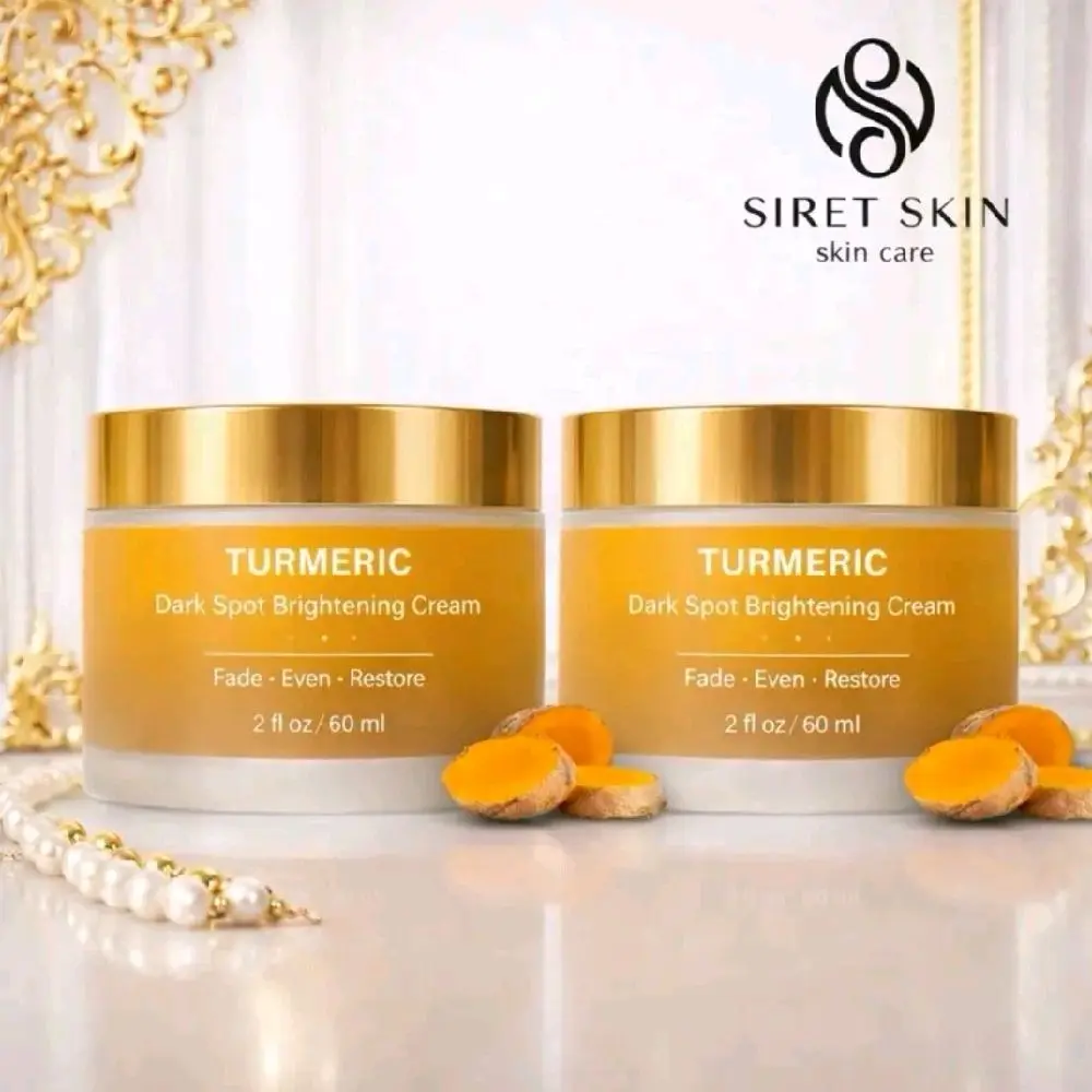Siret Skin Turmeric Dark Spot Brightening Cream – 2 Pack, 2 fl oz / 60 mL Each