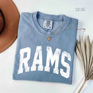 Comfort Colors Rams Mascot Shirt, Vintage Rams Team Spirit Mascot T-shirt, Back to School Spirit, Rams Tailgate Shirt, Rams Game Day Shirt