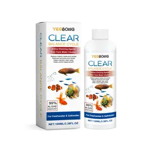 Yegbong Fish Tank Water Clarifier Cleans Fish Tank Stains and Sludge, Controls Algae Growth