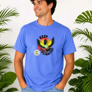 Gussy "Keep them flighted" sunset graphic T-Shirt