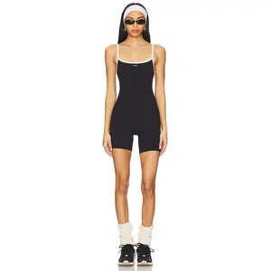 437 The Shorts Onesie in Black & Crme