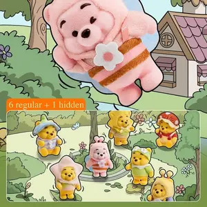 [Holiday Surprise Blind Box]Disney Winnie the Pooh Garden Series Blind Box – Cute Mystery Collectible Figurines for Gifts & Home Decoration