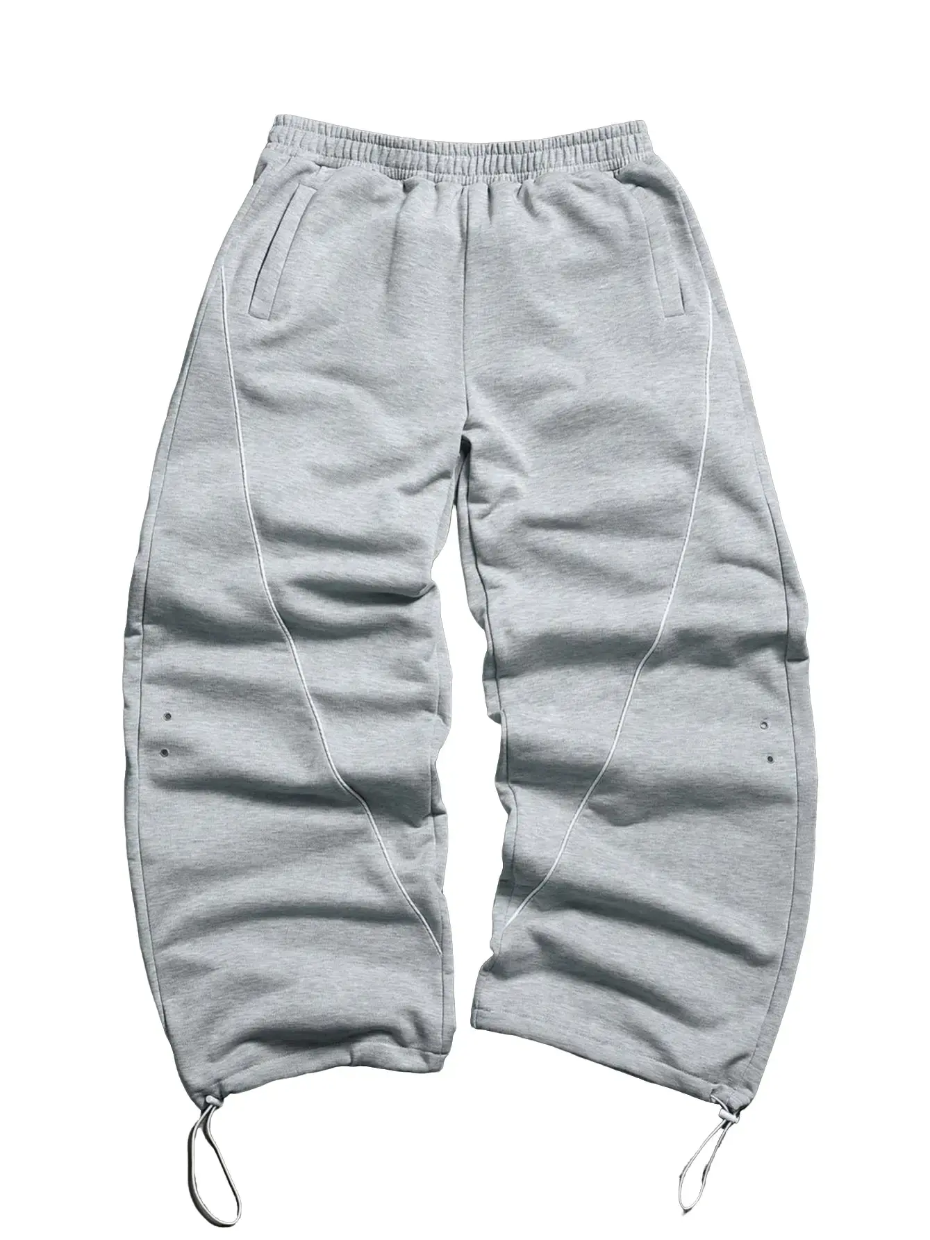 Men's Baggy Sweatpants - Ultra-Soft Heavyweight Oversized Joggers with Relaxed Barrel-Leg Fit, Adjustable Drawstring Cuffs for Streetwear & Loungewear, Cuffed Sweatpants