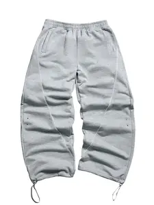 Men's Ultra-Soft Heavyweight Sweatpants, Oversized Baggy Joggers with a Relaxed Barrel-Leg Fit and Adjustable Drawstring Cuffs for Streetwear & Loungewear