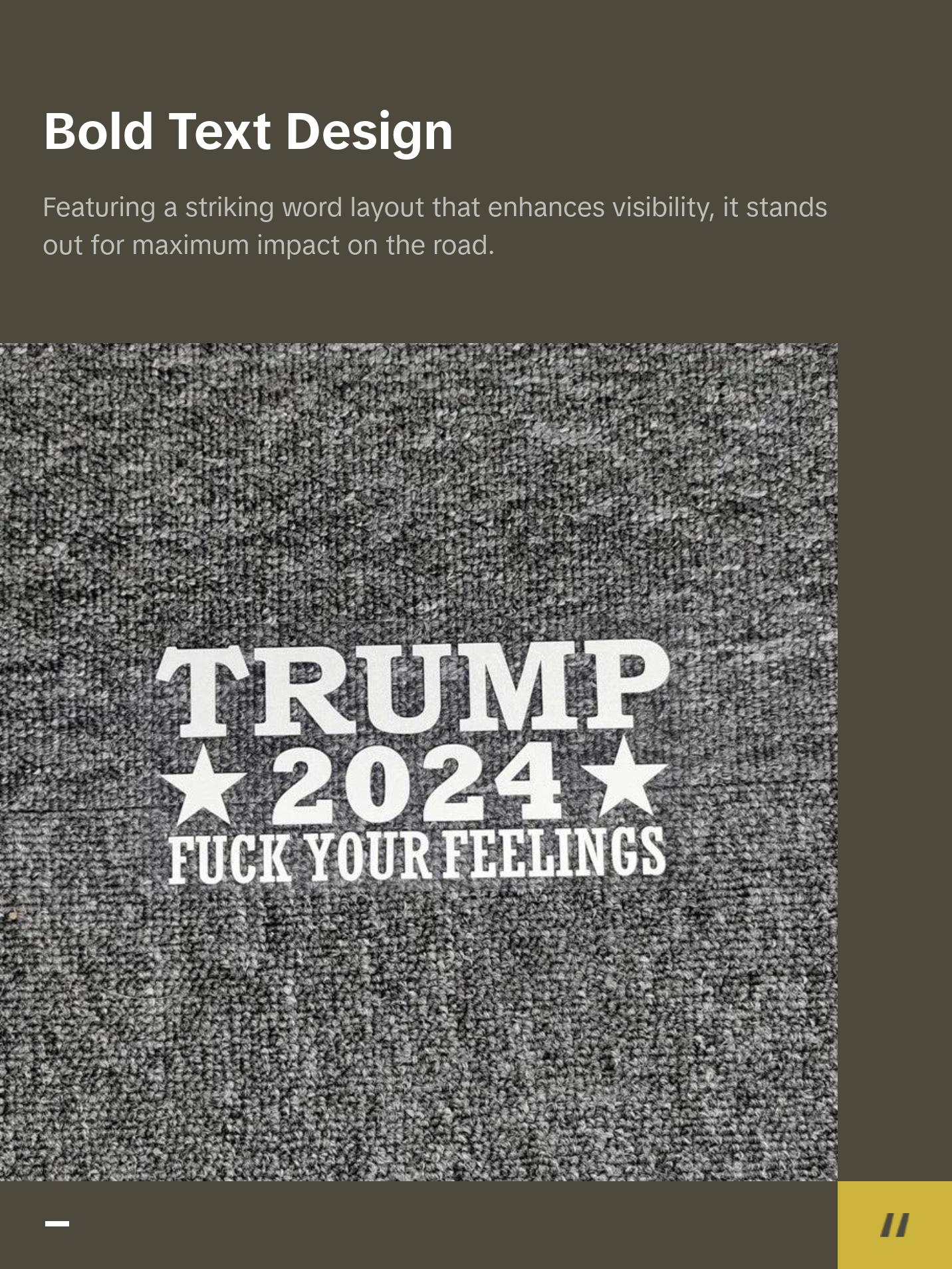 Trump 2024 Reflective Sticker