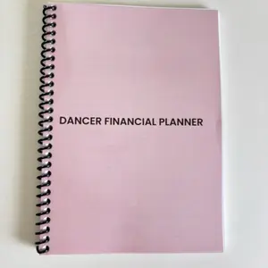 Dancer Financial Planner - Simple Pink Spiral Bound Notebook for Financial Planning Needs