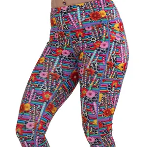 Wild West Leggings High Waisted Stretch Spandex Stretchy