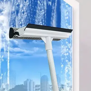 Expandable Dual-Sided Window Cleaning Tool, Window Cleaning Scraper, Floor Squeegee, Household Cleaning Tool for Home and Car, Durable Plastic for Glass, Living Room, Bathroom Use