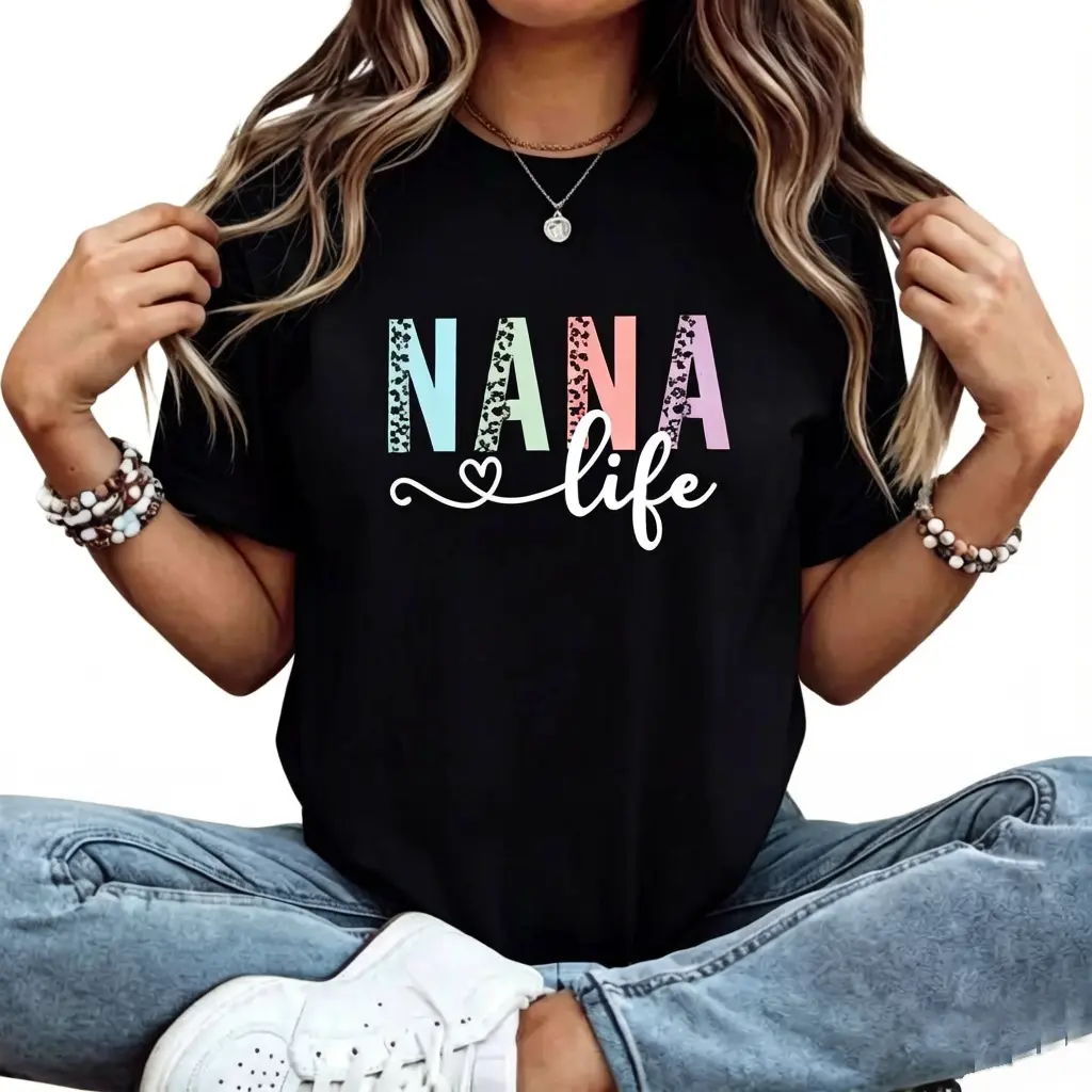 Nana Life Shirt, Gift For Grandma, Grandma, Graphic Tee, Women's T-Shirt, Mothers Day, Nana-Life Shirt, Pregnancy Announcement, New Nana Shirt, Grandma Tee SSN-231 Casual Fashion
