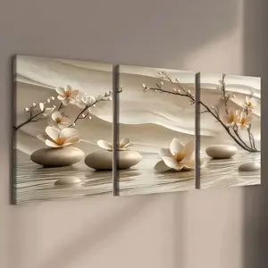 3-Piece Wood Frame Canvas, Modern Artistic Wall Decor, Minimalist Design, Waterproof, Suitable for Living Room, Bedroom, Office, Corridor, Elegant Home Poster