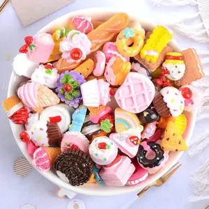 10 count Mixed Kawaii   Charms,  Ice Cream Donut Sugar Slime Mixed Charms, Assorted Candy DIY  Art Tips Decorations for Phone Case Rhinestones  Art Accessories,Shoe Decoration
