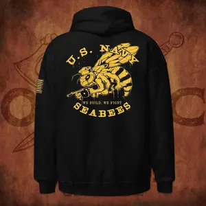 Navy Seabees Hoodie, Navy Hoodie, Navy Apparel, Naval Hoodie, Military Hoodie, Navy Gifts, Sailor Hoodie, Navy Veteran, Veteran Hoodie