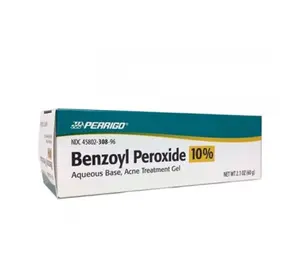 Perrigo 10% Benzoyl Peroxide Acne Treatment Gel 2.1 oz (Pack of 2)