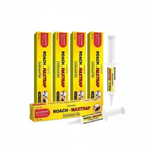 Cockroach Gel Bait 10g Roach Killer Indoor Outdoor Pest Control for German & American Roaches with Plunger Precision Tip 1-Pack 4-Pack Available