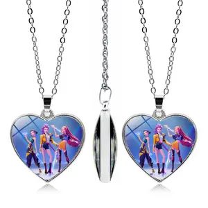 Kpop Witch Hunt Cartoon Anime Peripheral, Love Necklace, Heart Shaped Necklace, Jewelry, Multifunctional Love Pendant, Sweater Chain, Valentine's Gift