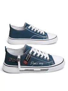 Men's Half Sandals, Summer Sulfurized Shoes, Anti-Slip Durable Casual Canvas Shoes, Low Top Men's Footwear, Trendy Designer Style, Sneaker