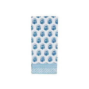 Buti Blue Block Print Towel