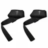 Christian Weight Lifting Straps - Black Cross Design for Enhanced Grip and Support