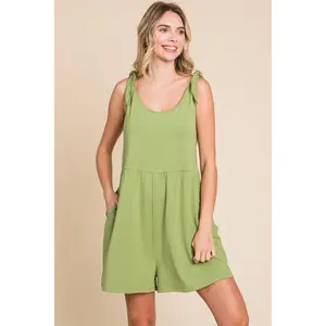 Culture Code Full Size Shoulder Knot Baggy Romper