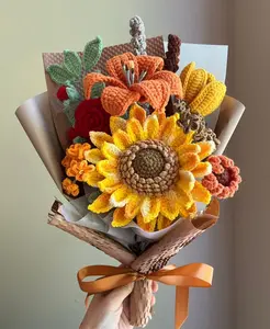 Crochet Flowers Bouquet, Sunflower,Christmas gift, , Handmade Gift, Finished Product, Birthday, Girlfriend, Mom, Grandma, Wife, Gift For Her