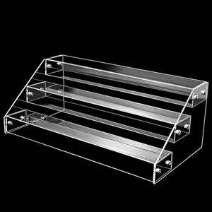 Acrylic Riser, 12inch 3 Tier Acrylic Risers for Display Premium Clear Perfume Organizer Easy Assemble Skincare Organizers Cupcake Stand Sturdy Acrylic