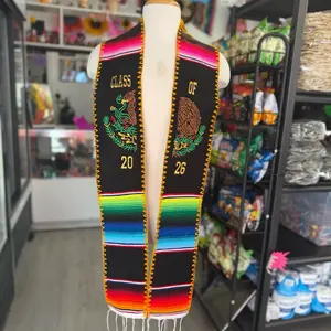 Graduation Sash Scarf Stole Class of 2026 flowers