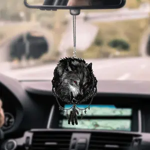 Lasfour Native American Car Hanging Ornament, Car Flat 2D Ornament