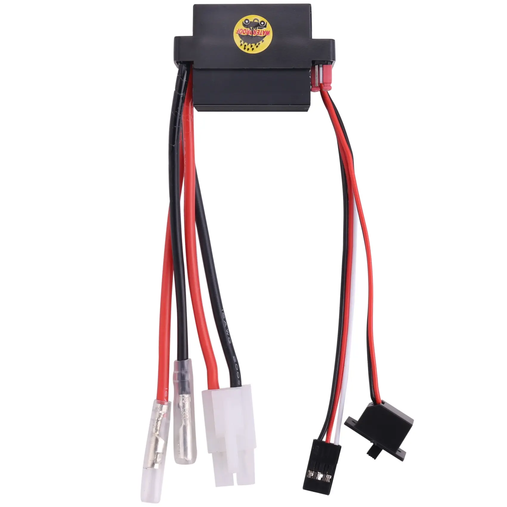 High Power Black Plastic Brushed ESC Speed Controller for 6V-12V RC Car, 320A Forward-160A Reverse, 5V/2A BEC, 16 AWG Battery & Motor Cable, NiMH/Li-Po Compatible, 4.3x2.9x2.7cm, Shipping Included