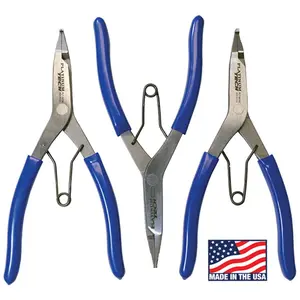 212 MAIN Platinum PLT-99793 3-Piece Heavy Duty Spring Action Lock Ring Pliers Set, Fishing & Outdoor Leisure Equipment Snap Ring Pliers