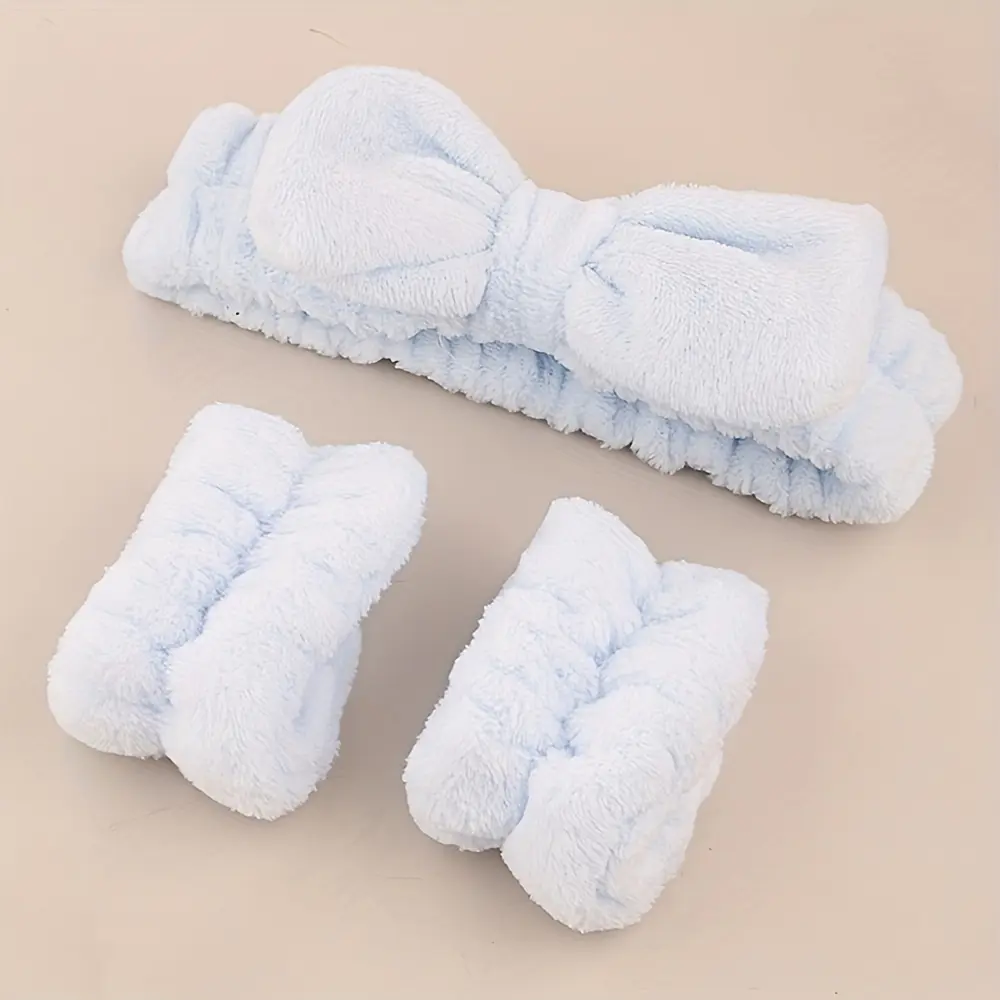 Waterproof Wristband Hair Tie Set, Splash-Proof Hand Protection for Washing Face and Hands, Durable Design for All Seasons, Head Band For Washing Your Face, Headbands