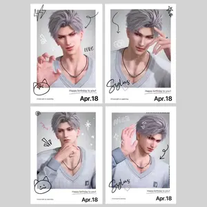 Game Ambitus Love and Deepspace Sylus Cosplay Exquisite  Card Stunning Fiche Collection Xmas Ladybro Girls Gifts