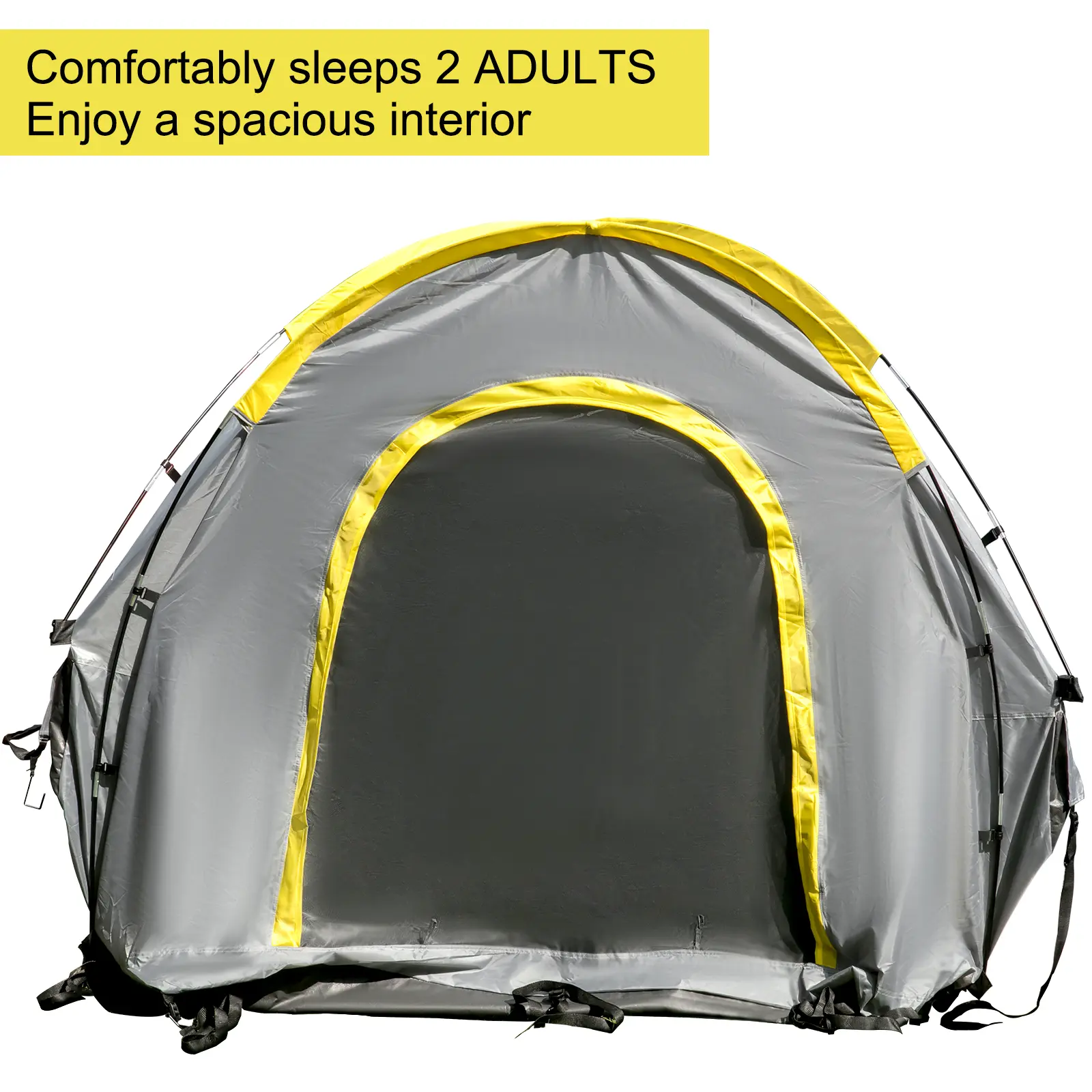 VEVOR Truck Tent 5-5.2’ Truck Bed Tent, Full-Size Pickup Tent, Waterproof Truck Camper, 2 Mesh Windows, Easy To Setup Truck Tents For Camping, Hiking, Fishing, Grey Color