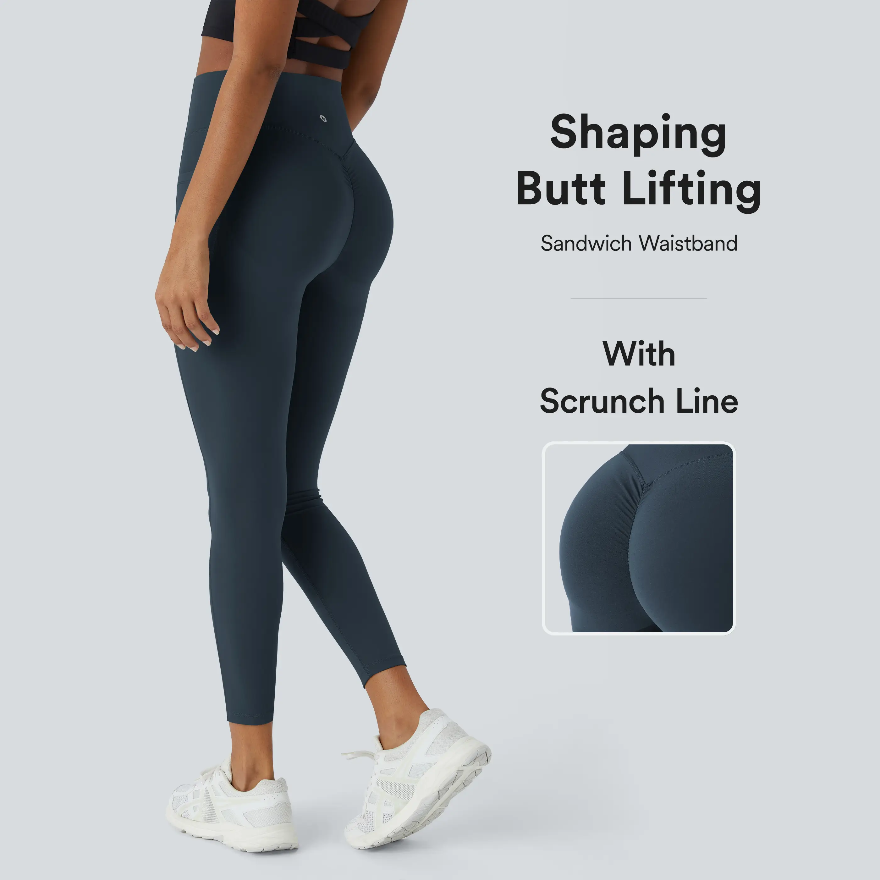 Halara Women's UltraSculpt SoCinched High Waisted Scrunch Butt Lifting Tummy Control Side Pocket Training Leggings No Front Crotch Seam#outdoorfun