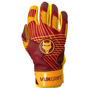 Prowler Maroon & Yellow Batting Gloves POS